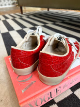 Load image into Gallery viewer, Paula Faux Croc Sneakers -Red