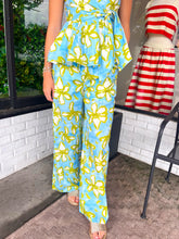 Load image into Gallery viewer, Melanie Floral Strapless Pant Set - Blue/Green Multi