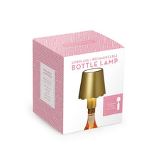 Load image into Gallery viewer, LED Gold Cordless Bottle Lmapshade