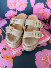 Load image into Gallery viewer, Lucinda Chunky Slide Sandals-Natural Woven