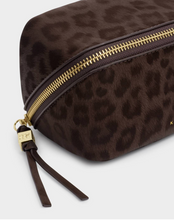 Load image into Gallery viewer, Fold Out Mirror Makeup Bag- Chocolate Leopard
