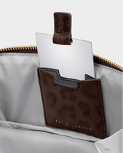Load image into Gallery viewer, Fold Out Mirror Makeup Bag- Chocolate Leopard