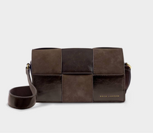 Load image into Gallery viewer, Taya Woven Suede Crossbody Bag- Chocolate