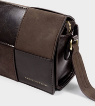 Load image into Gallery viewer, Taya Woven Suede Crossbody Bag- Chocolate