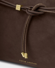 Load image into Gallery viewer, Lori Suede Belted Tote Bag- Chocolate