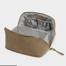 Load image into Gallery viewer, Soho Makeup & Toiletry Bag (Large)- Suede Taupe