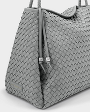 Load image into Gallery viewer, Nova Woven Suede Large Shoulder Bag - Fossil Grey