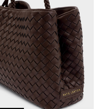 Load image into Gallery viewer, Nova Woven Top Handle Bag- Chocolate