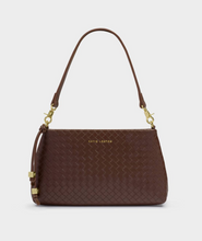 Load image into Gallery viewer, Nova Woven Shoulder Bag- Chocolate