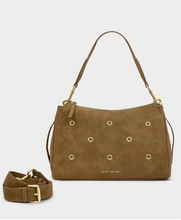 Load image into Gallery viewer, Alize Suede Shoulder Bag- Caramel