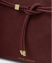 Load image into Gallery viewer, Lori Suede Belted Tote Bag- Burgundy