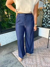 Load image into Gallery viewer, Robbin Pintuck High Waisted Pants -Dark Denim
