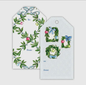 Christmas Wreath Trio Gift Tags