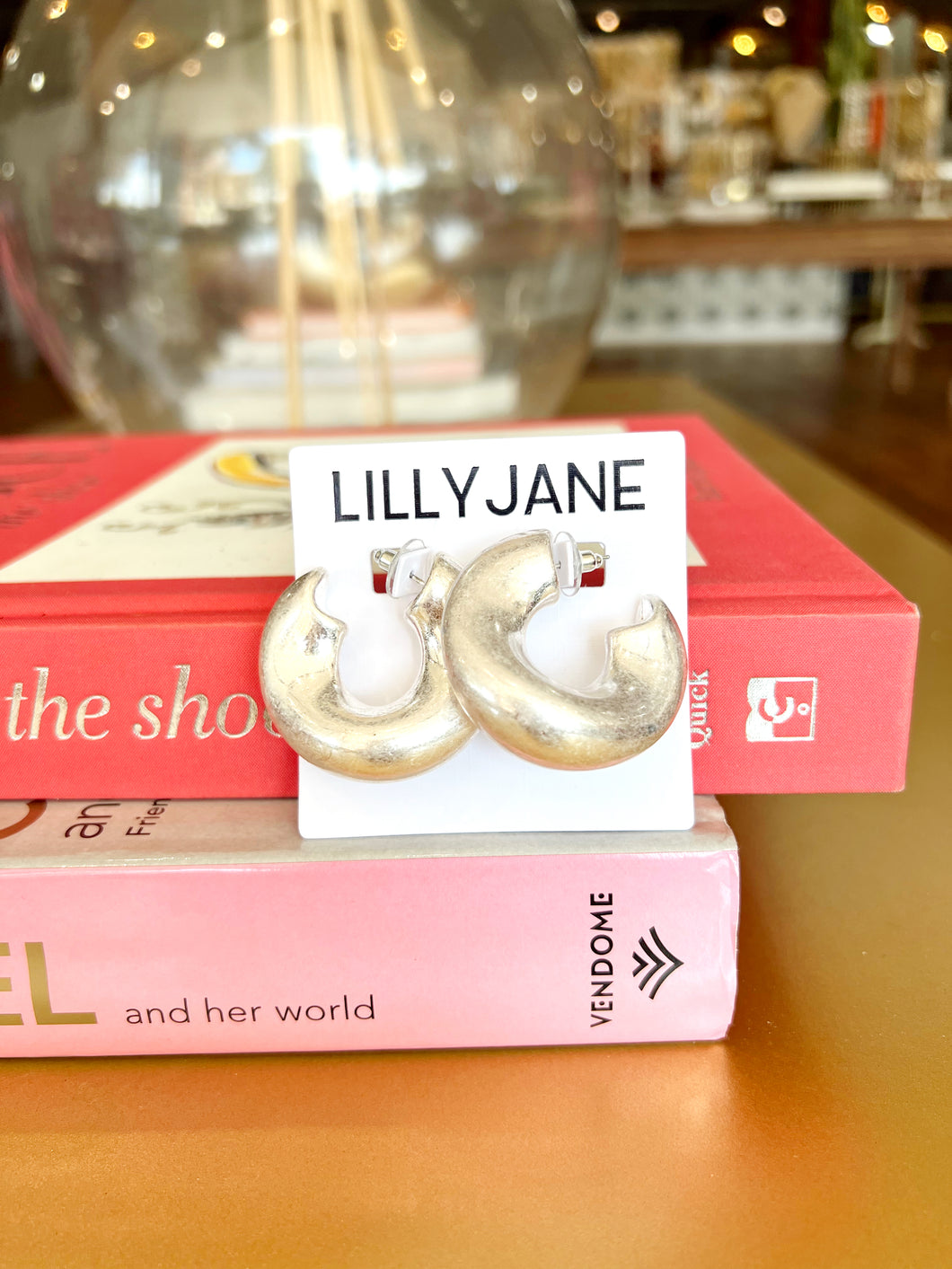 Silver Chunky Curved Hoops
