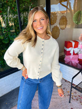 Load image into Gallery viewer, Beth Button Up Knit Cardigan - Ivory
