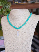 Load image into Gallery viewer, Rondelle Beaded Fish Pendant Necklace -Mint Green
