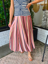 Load image into Gallery viewer, Isabella Stripe Midi Skirt - Brown Multi
