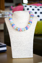 Load image into Gallery viewer, Chunky Rondelle Beaded Necklace - Multi Pastel
