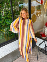 Load image into Gallery viewer, Cammie Watercolor Stripe Maxi Dress
