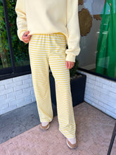 Load image into Gallery viewer, Sailor Lounge Stripe Pants - Yellow
