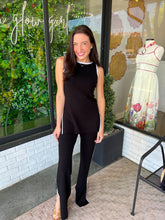 Load image into Gallery viewer, Lenny Sleeveless Knit Pant Set- Black/White
