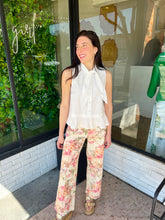Load image into Gallery viewer, Oliver Button Up Self Tie Sleeveless Top- White
