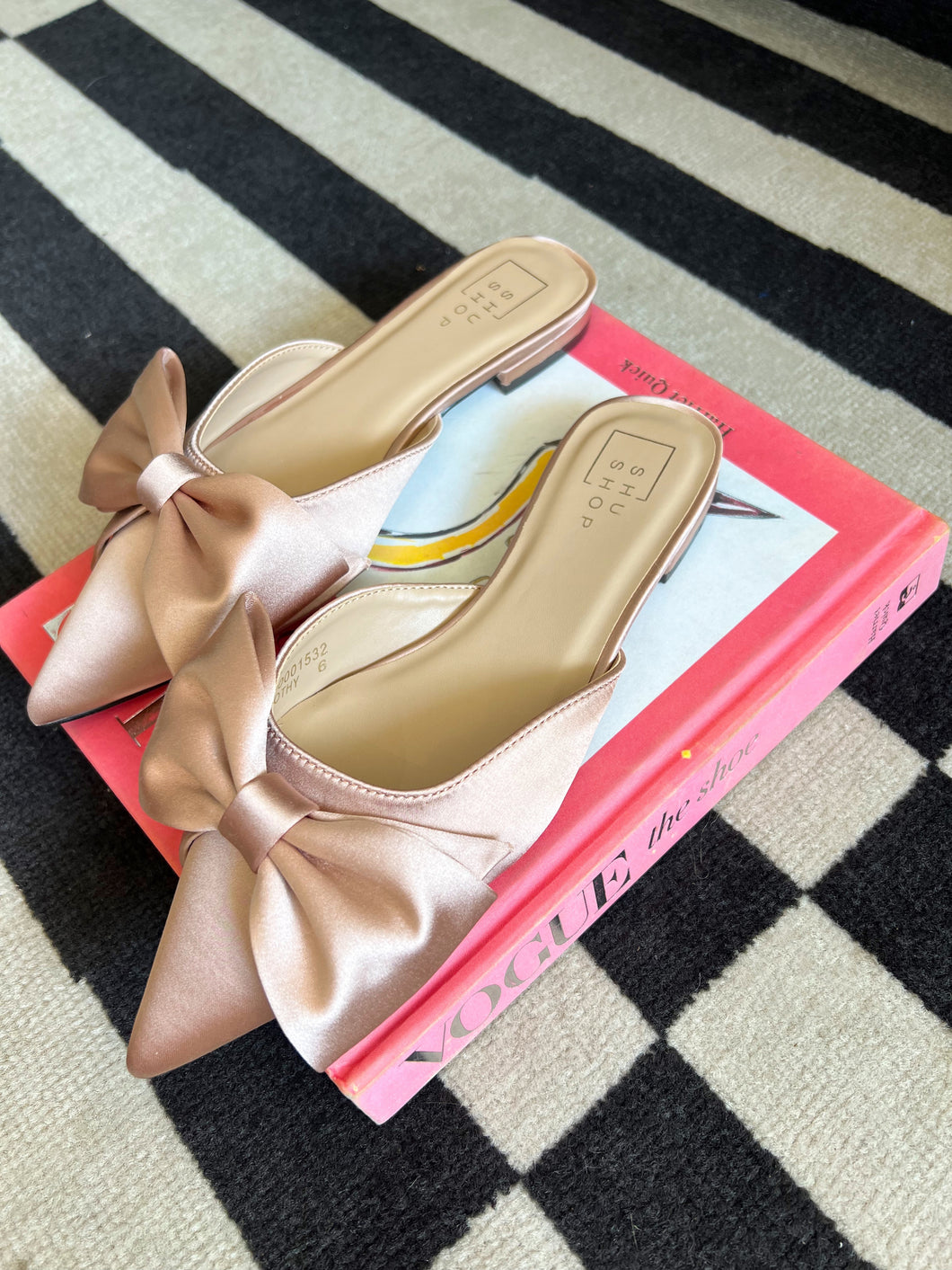 Dorothy Satin Bow Mule - Champagne