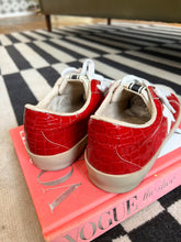 Load image into Gallery viewer, Paula Faux Croc Sneakers -Red
