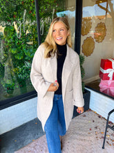Load image into Gallery viewer, Deliah Solid Knit Shawl Cardigan -Taupe

