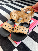 Load image into Gallery viewer, Cindy Raffia Wrap Sandals -Natural
