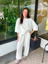 Load image into Gallery viewer, Robin Polka Dot Lounge Set- Grey/Navy
