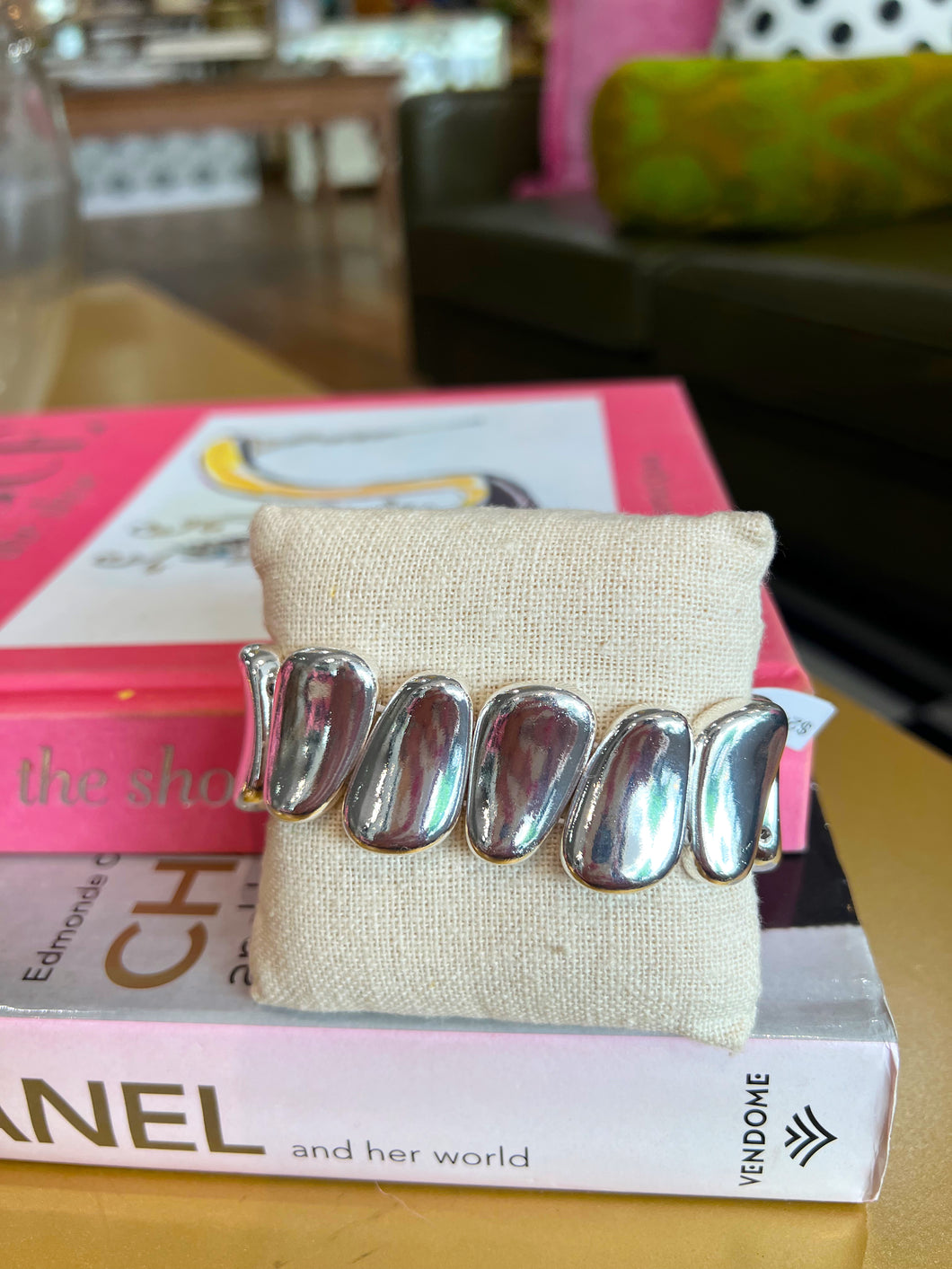Teardrop Stretch Bracelet -Silver