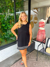 Load image into Gallery viewer, Whitner Sleeveless Linen Mini Dress -Black
