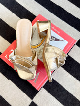 Load image into Gallery viewer, Frances Ruffle Heels-Gold
