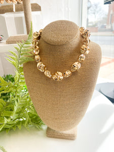 Gold Chunky Nugget Necklace