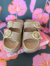 Load image into Gallery viewer, Lori Woven Buckle Sandals - Brown Woven
