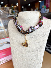 Load image into Gallery viewer, Various Scarf Charm Necklace -Gold Heart

