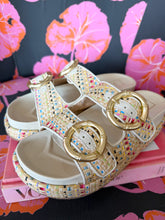 Load image into Gallery viewer, Lori Woven Buckle Sandals - Multi Colored Woven

