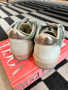 Salma Faux Suede Sneakers - Sage Green