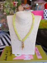 Load image into Gallery viewer, Rondelle Beaded Fish Charm Pendant Necklace - Yellow
