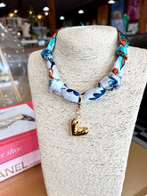 Load image into Gallery viewer, Various Scarf Charm Necklace -Gold Heart
