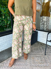 Load image into Gallery viewer, Jenny Floral Print Pants- Olive
