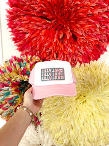 Lilly Jane! Trucker Hat- Light Pink/White