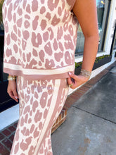 Load image into Gallery viewer, Stella Leopard Knit Sweater Pant Set - Taupe

