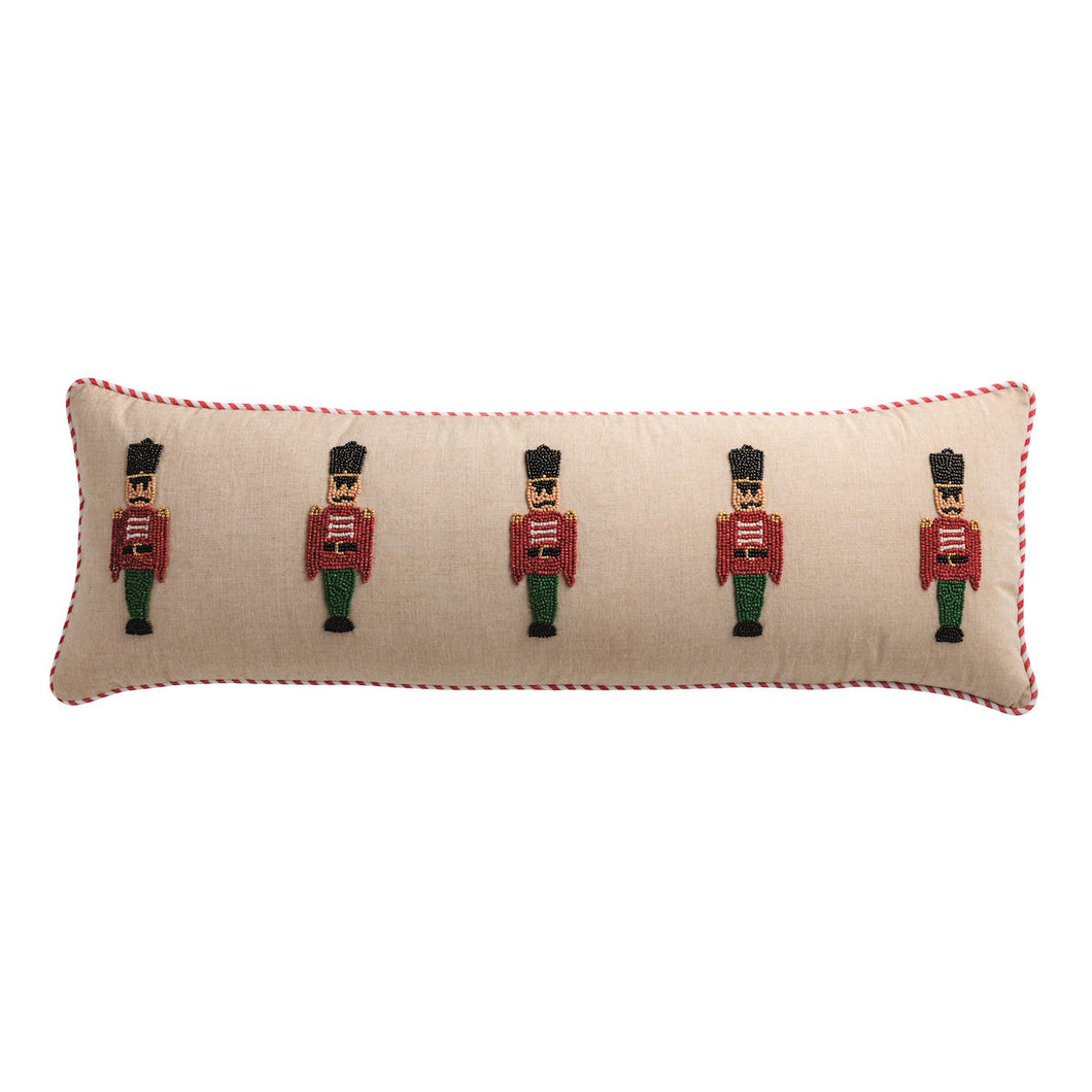 Beaded Nutcracker Long Pillow