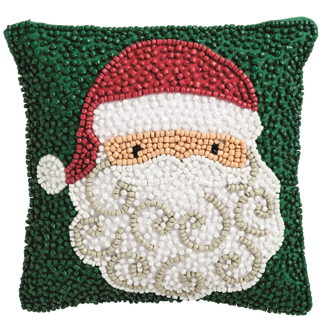 Santa Beaded Mini Pillow