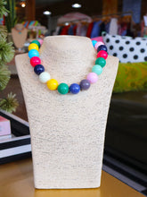 Load image into Gallery viewer, Chunky Beaded Ball Necklace -Multi Jewel Tone
