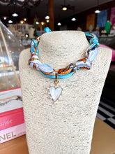 Load image into Gallery viewer, Various Scarf Charm Necklace - Pearl Heart
