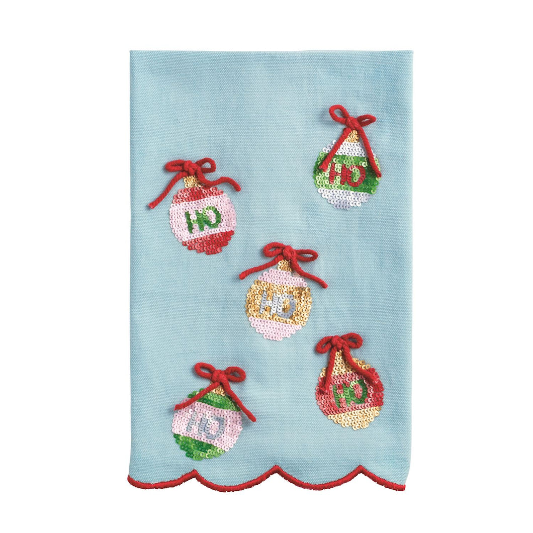 Ornament Sequin Tea Towel