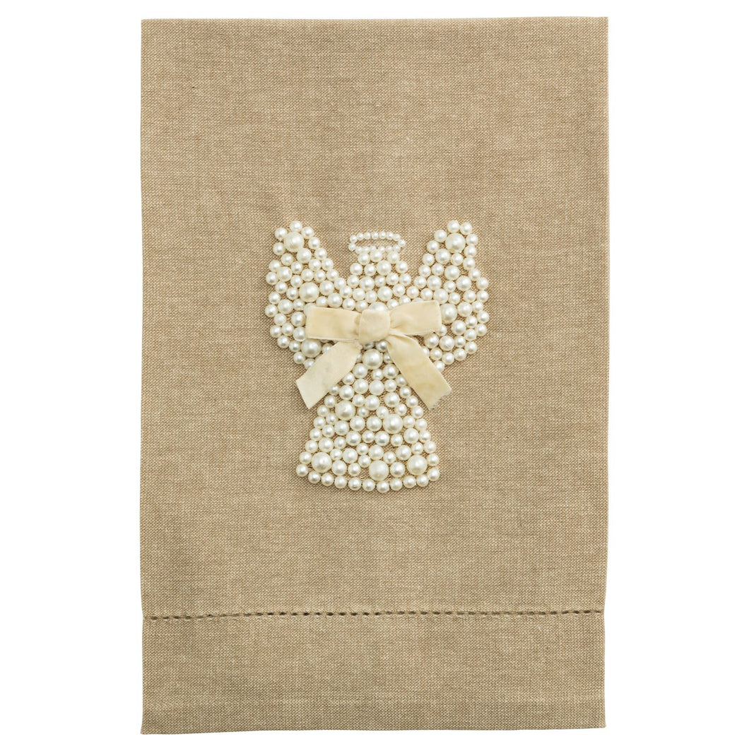 Angel Pearl Beaded Tea Towel